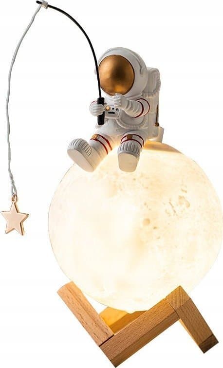 Natlampe / luftfugter ASTRONAUT Art Deco siddende (mønster 5) AFSH