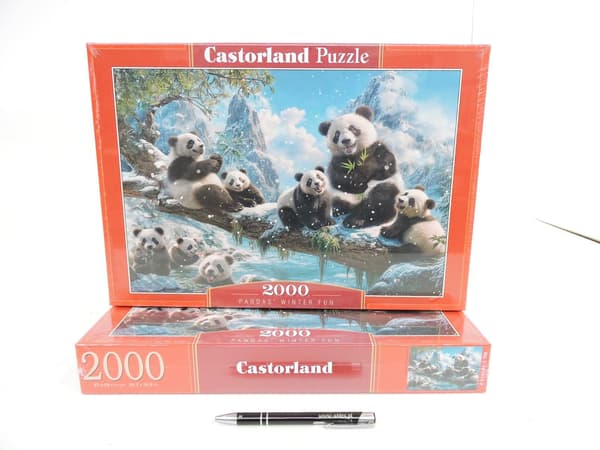 *CAS. PUZZLE 2000 el. Pandaer om vinteren