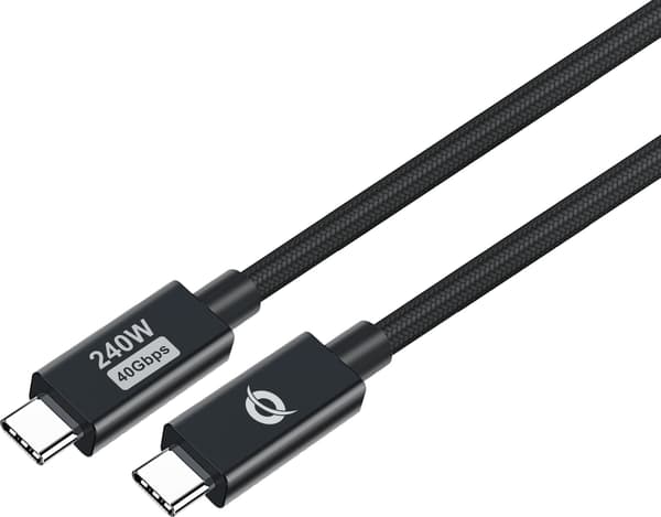 Conceptronic Conceptronic USB-kabel USB-C 4.0 -> C St/St 1.20m 5A 40Gbps sw