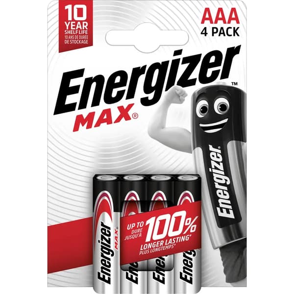 Energizer BATTERY ENERGIZER MAX AAA LR03. 4 kpl ECO-pakkaus