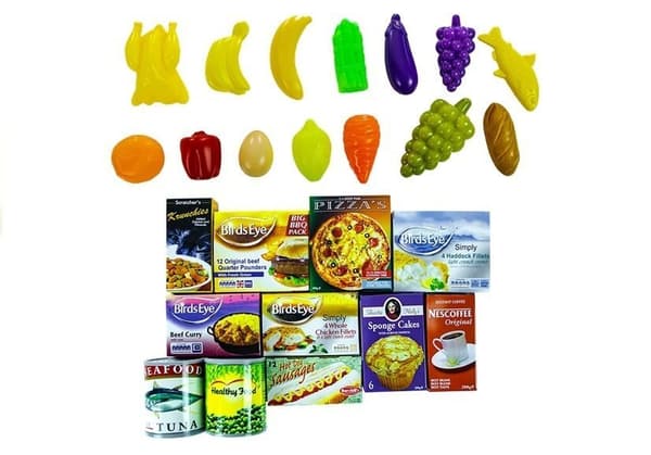 Ostoskärry + ostokset 25 osaa