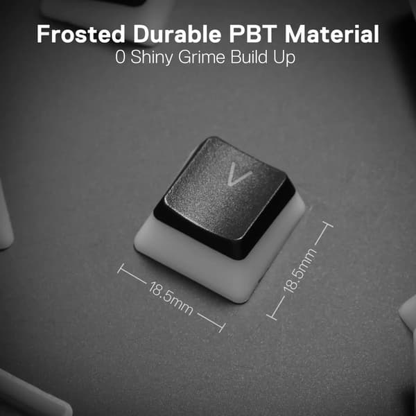 PUDDING KEYCAPS - REDRAGON SCARAB A130 SORT, DOBBELT KORT, PBT