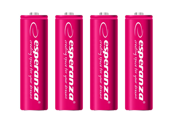 ESPERANZA LADATTAVAT AKUT Ni-MH AA 2000MAH 4KPL. PUNAINEN