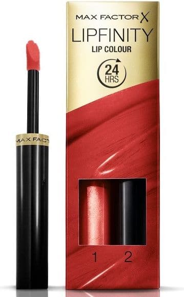 MAX FACTOR SÆT Lipfinity Lip Colour Læbestift 125 So Glamorous 2.3ml + Top Coat 1.9g