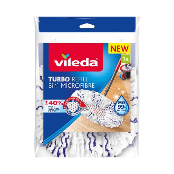 Insats för roterande mopp Vileda TURBO 3in1 Microfibr