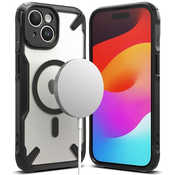Ringke Fusion X Magnetic MagSafe etui til iPhone 15 Plus mat sort