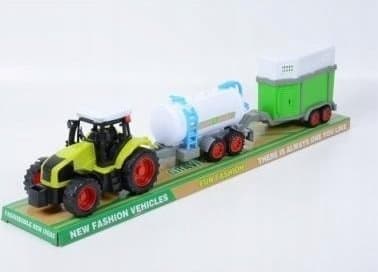Traktor med jordbruksmaskiner
