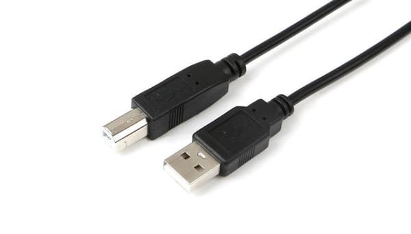 MicroConnect USB2.0 A-B 5m M-M Sort Hi-Speed kabel