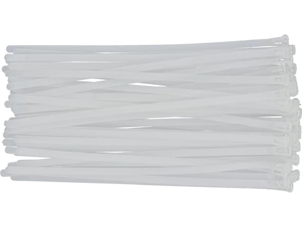 GENANVENDELIGE KABELBINDERE 7,6X300MM 50STK HVID