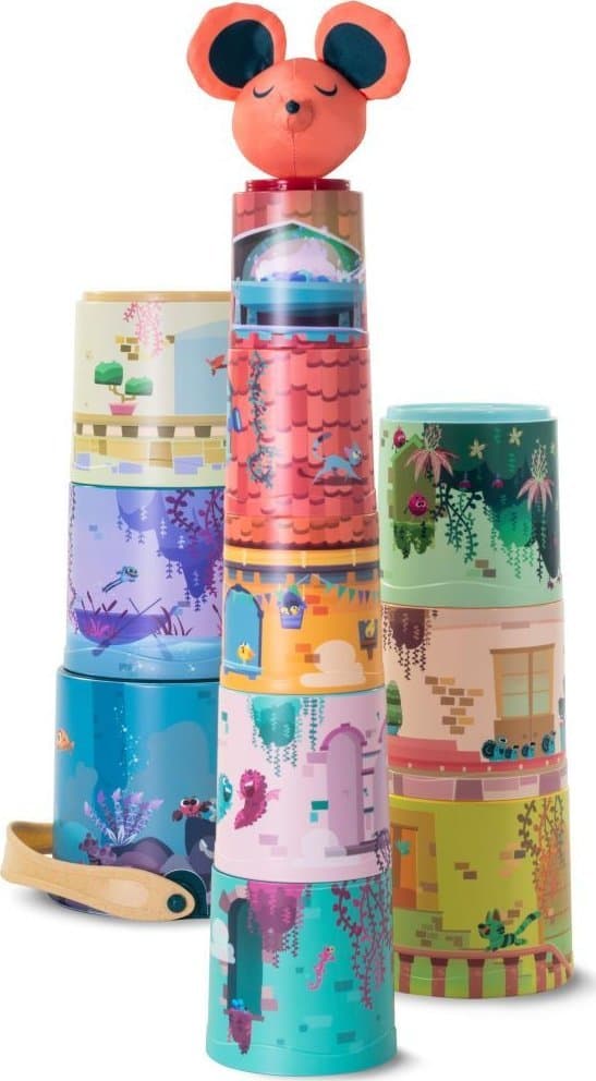 Miniland Educational Magic Bucket Castle -pyramidi 11 kpl. MLZ75005