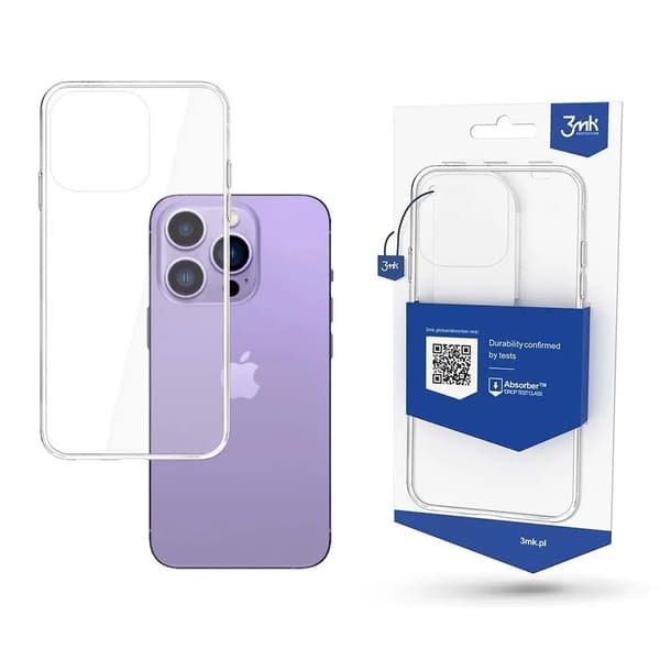 Kotelo iPhone 14 Pro Max -sarjalle 3mk Armor Case - läpinäkyvä