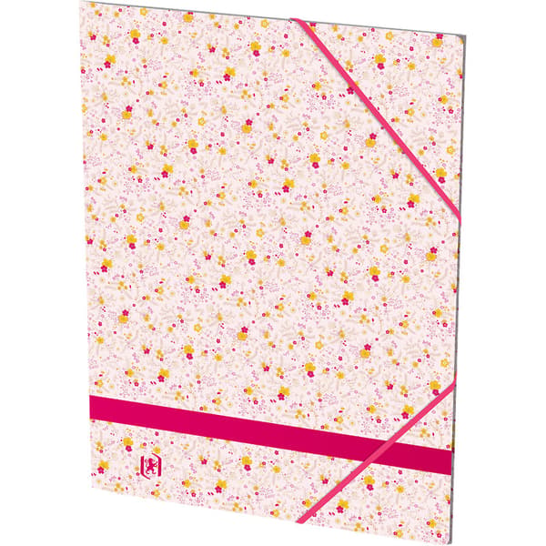 Pahvinen salkku kuminauhalla Oxford Floral A4/350g