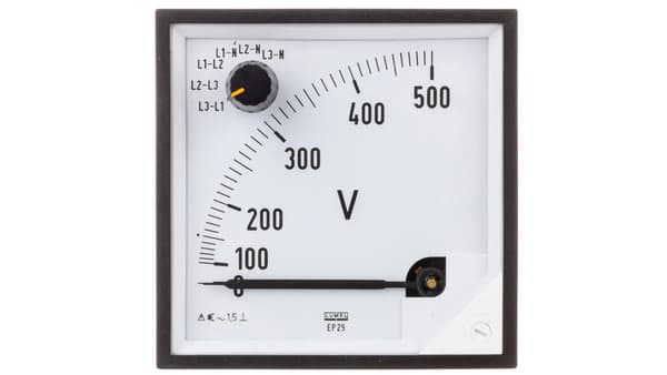 Lumel Voltmeter med afbryder N E615 500V (EP29NE6150000)