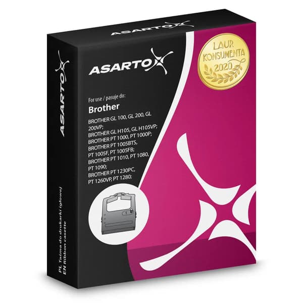 Asarto-teippi Brother R231N:lle | TZE231 | Musta/WT
