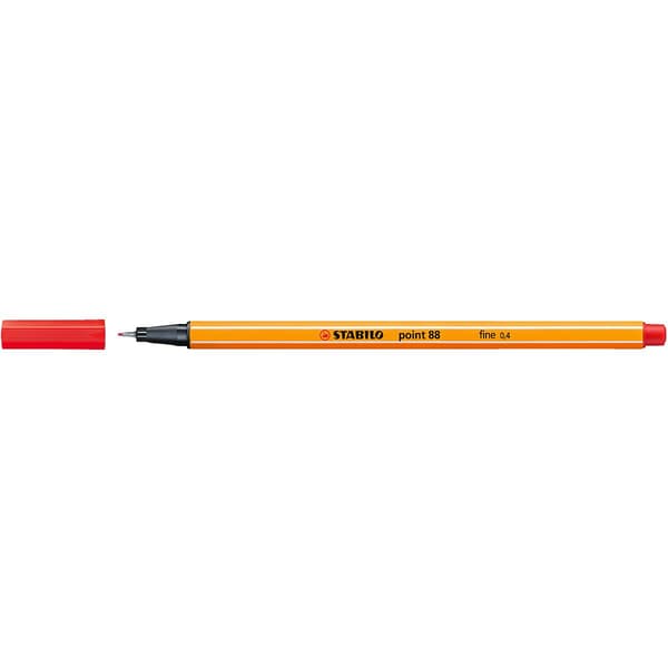 Stabilo point88 rød p10 fineliner