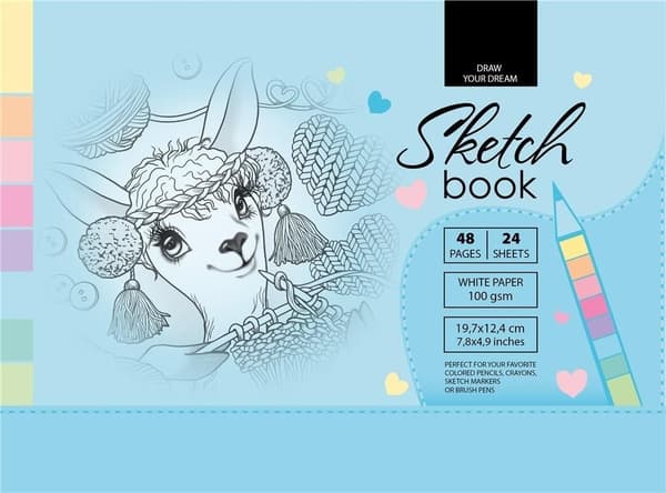 Skissbok 197x124/48k 100g TW FRESH