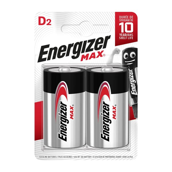 Batterier Energizer Max LR20 (2 stk)