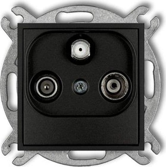 MINI Antennestik RTV-SAT End Multimedie (Internet) sort mat 12MGM