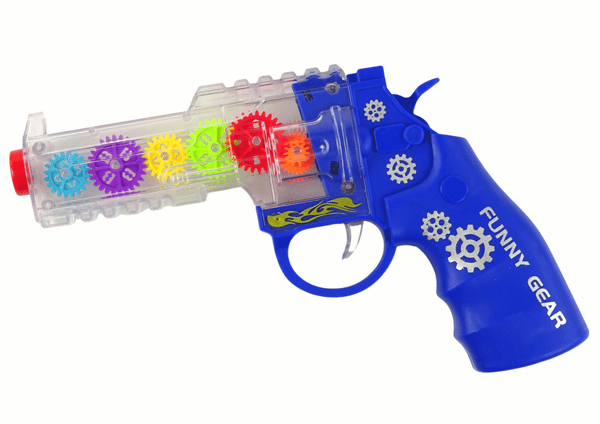 Blå pistol med lys og lyd