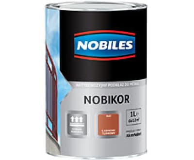 NOBILES KORROOSIONESTOFTALAATTIALUSMAALI NOBIKOR PUNAINEN TL.1L