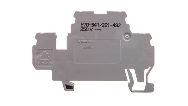Kaksikerroksinen diodiliitin 2,5mm2 harmaa 870-541/281-492