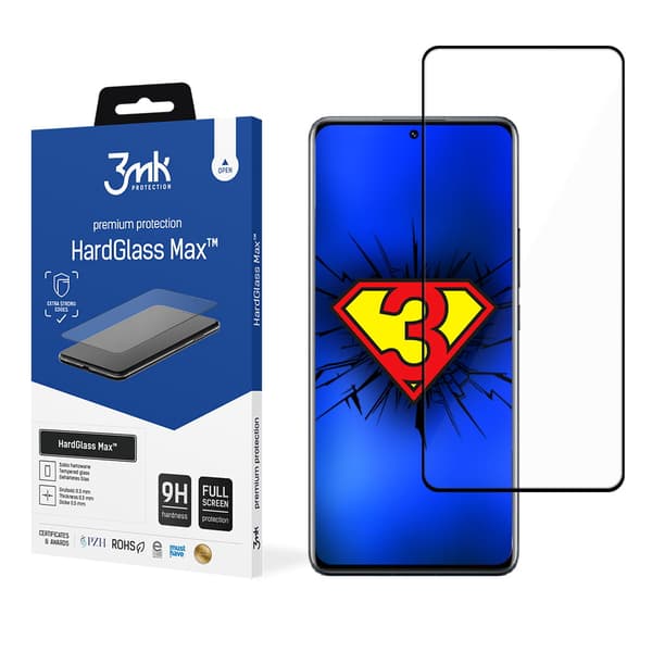 3mk HardGlass Max Xiaomi 12 Prolle, musta