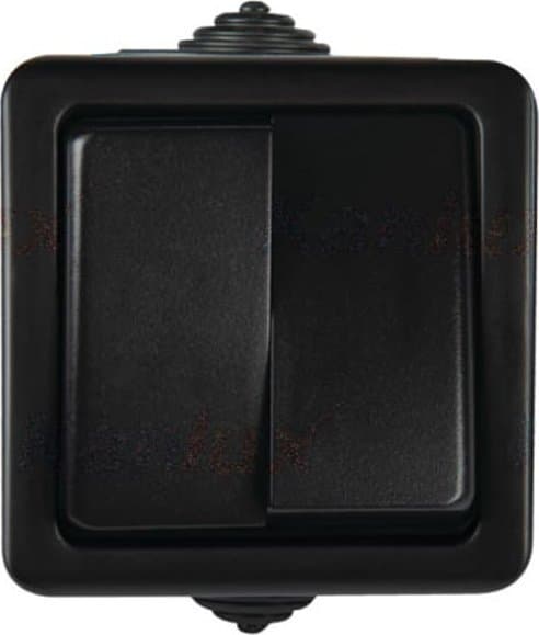 TEKNO Stik til te 250V sort IP54 27352