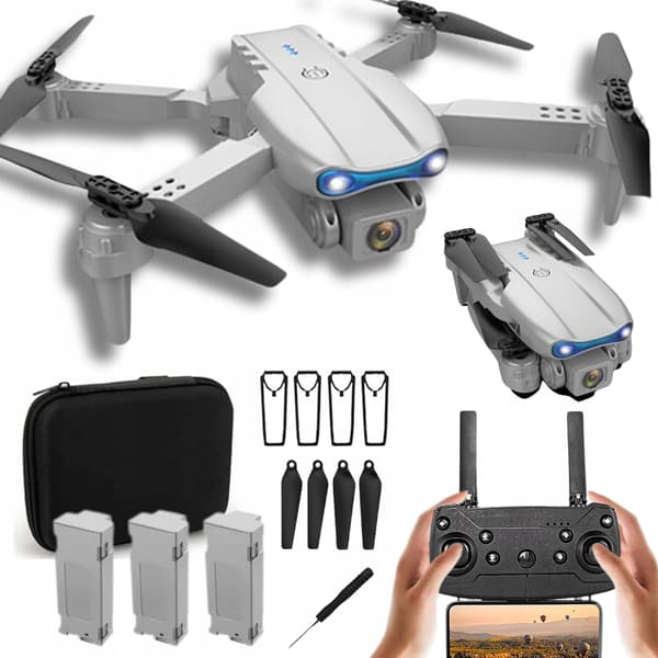 Drone E99 Pro | Drone-paketti + 3 akkua + kotelo | 1800 mAh