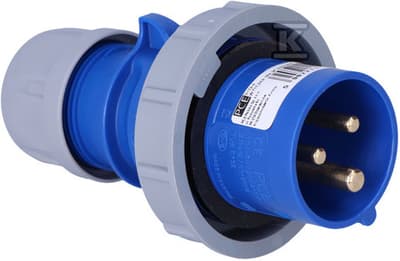 Bærbart stik WP163, 16A 230V 2P+Z IP67