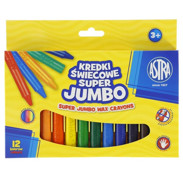 Astra kritor Super Jumbo 12 färger