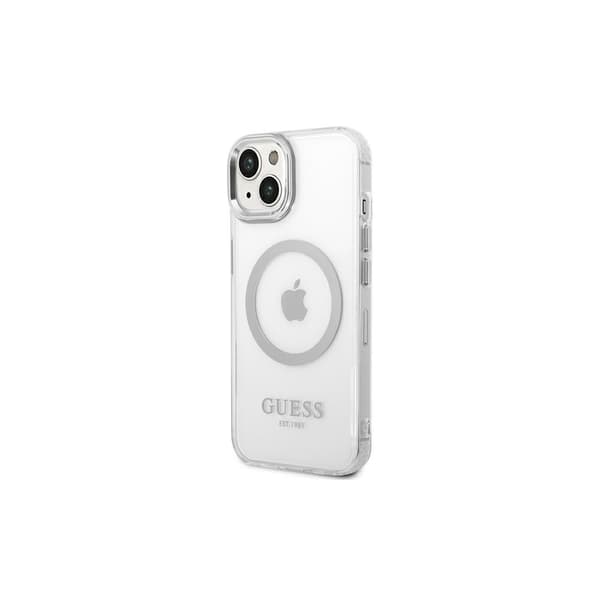 Guess GUHMP14MHTRMS iPhone 14 Plus 6,7\" sølv/silver hard case Metal Outline Magsafe