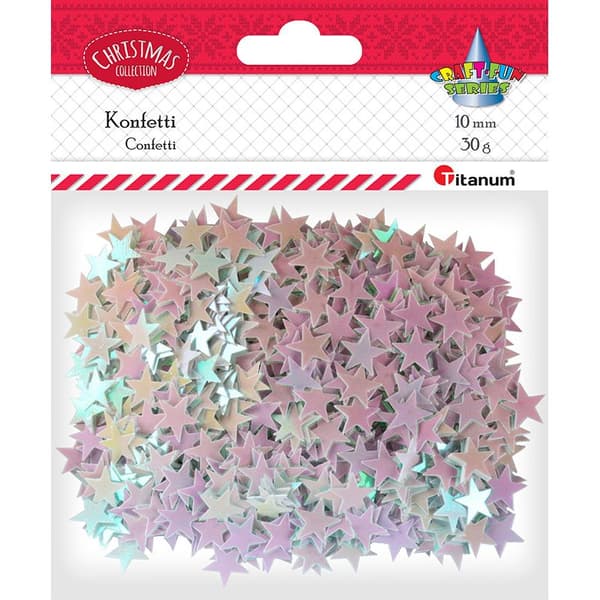 Konfettistjerner 30g lyserød