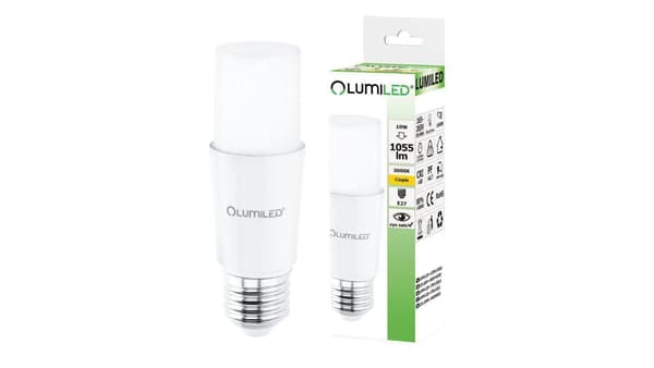 LED Pære E27 10W=75W 1055lm 3000K Varm Lumiled Stick
