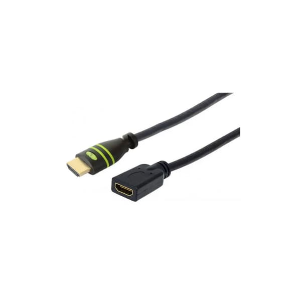 Preloader HDMI Techly HDMI-HDMI M/F Ethernet 3D 4K, 1,8m, sort