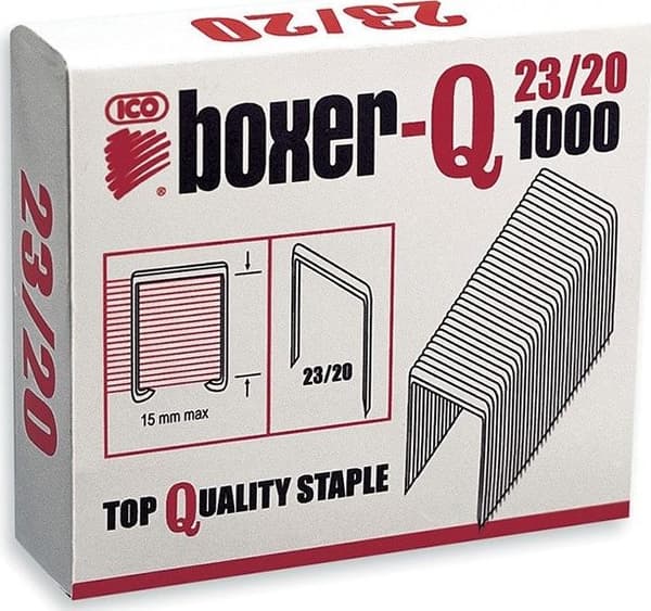 ICO Boxer Häftklamrar ICO Boxer, 23/20, galvaniserade, 1000 st.