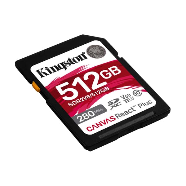 Kingston Flash-kort Canvas React Plus - SDXC UHS-II - 512 GB