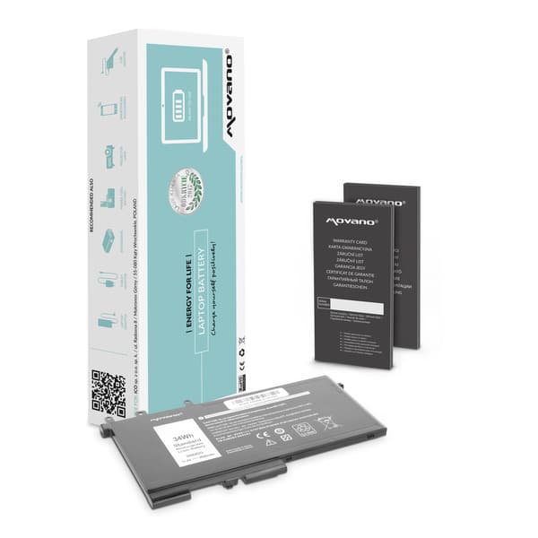 Movano-akku Dell Latitude E5280, E5480, E5580 -kannettaville