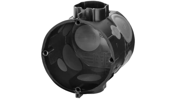 Simet Indmuringsdåse E107-2K 60mm jord med membraner sort - 83107007