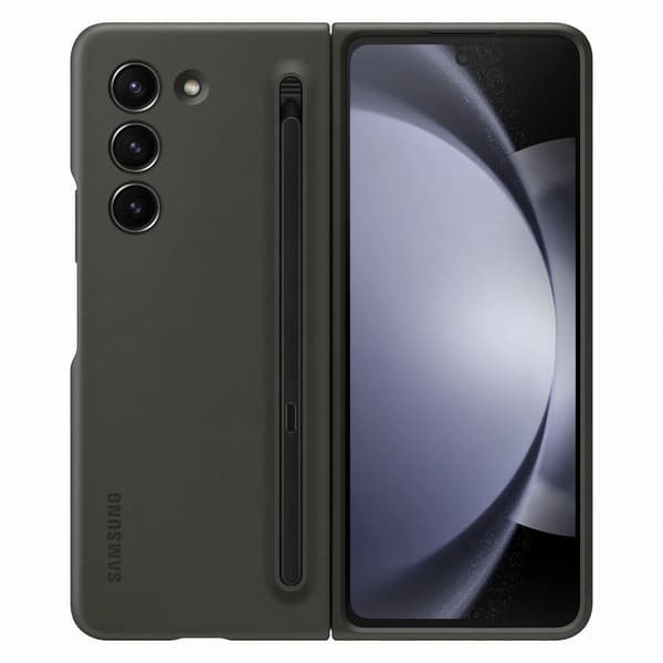 Silikonikotelo Samsung Galaxy Z Fold 5 Slim Case + kynä - musta
