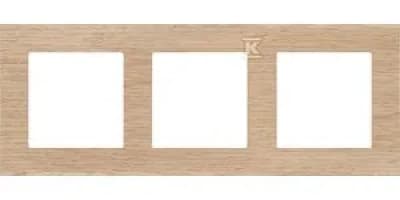 Simon 55 3-faldig ram Nature Dab bright TRN3/185