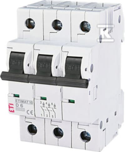 Strømstik 3P D 6A 10kA AC ETIMAT10 002155712