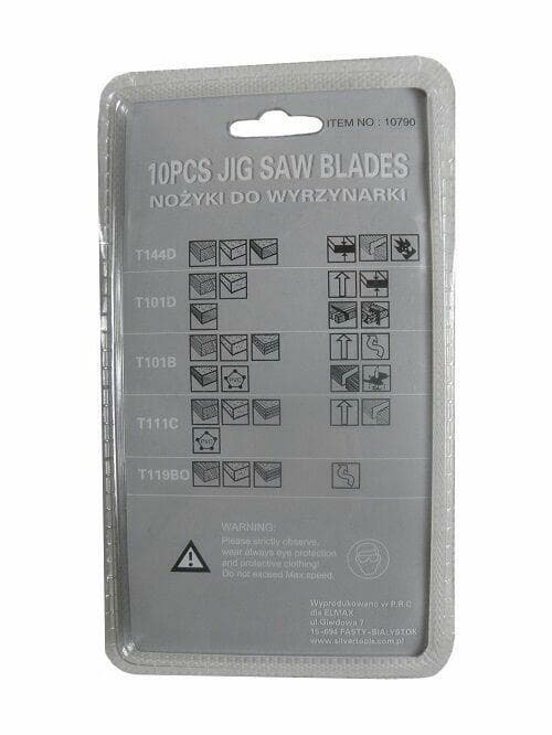STICKSAWBLAD 10 st/SILVER