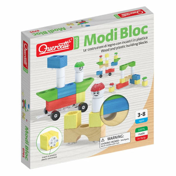 Quercetti träklossar Modi Block 18el (040-0701)