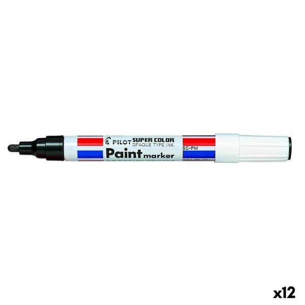 Permanent markør Pilot SC-PM Sort 4,5 mm (12 enheder)