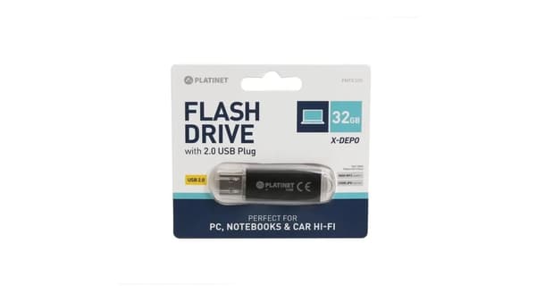 Platinet X-Depo flash-enhet, 32 GB (PMFE32B)