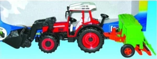 Traktor med jordbruksmaskin