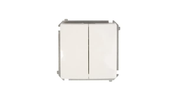 Kontakt-Simon Dobbeltknap Simon Basic rulle 10AX 250V hvid (BMP2.01/11)