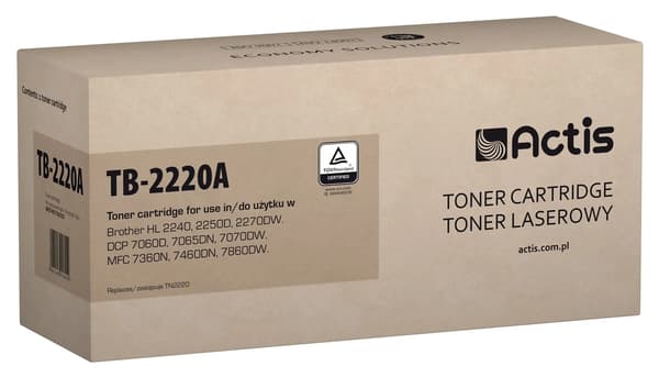 Tonerkassette Actis TB-2220A Sort Erstatning for TN-2220 (TB-2220A)