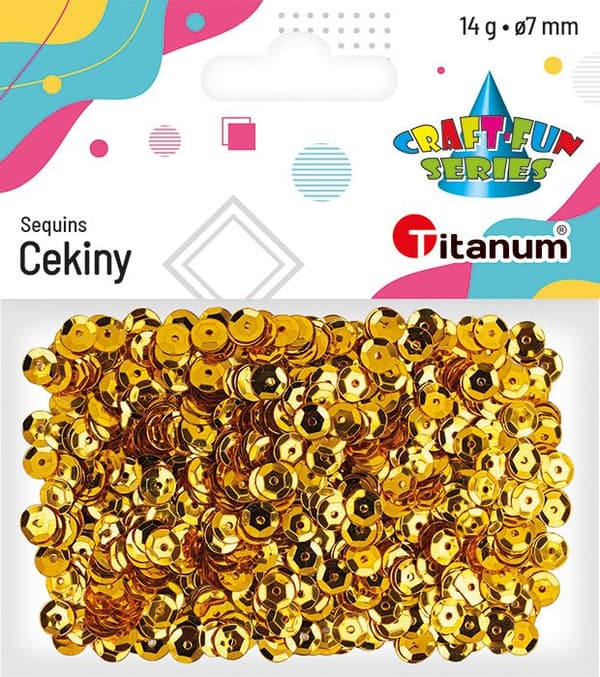 Paljetit 7mm metalliset kultaiset
