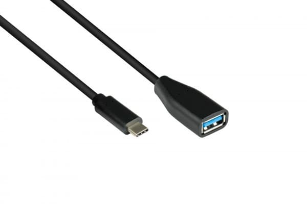 Alcasa Alcasa 2811-OTG USB-kabel 0,1 m USB 3.2 Gen 1 (3.1 Gen 1) USB C USB A Sort